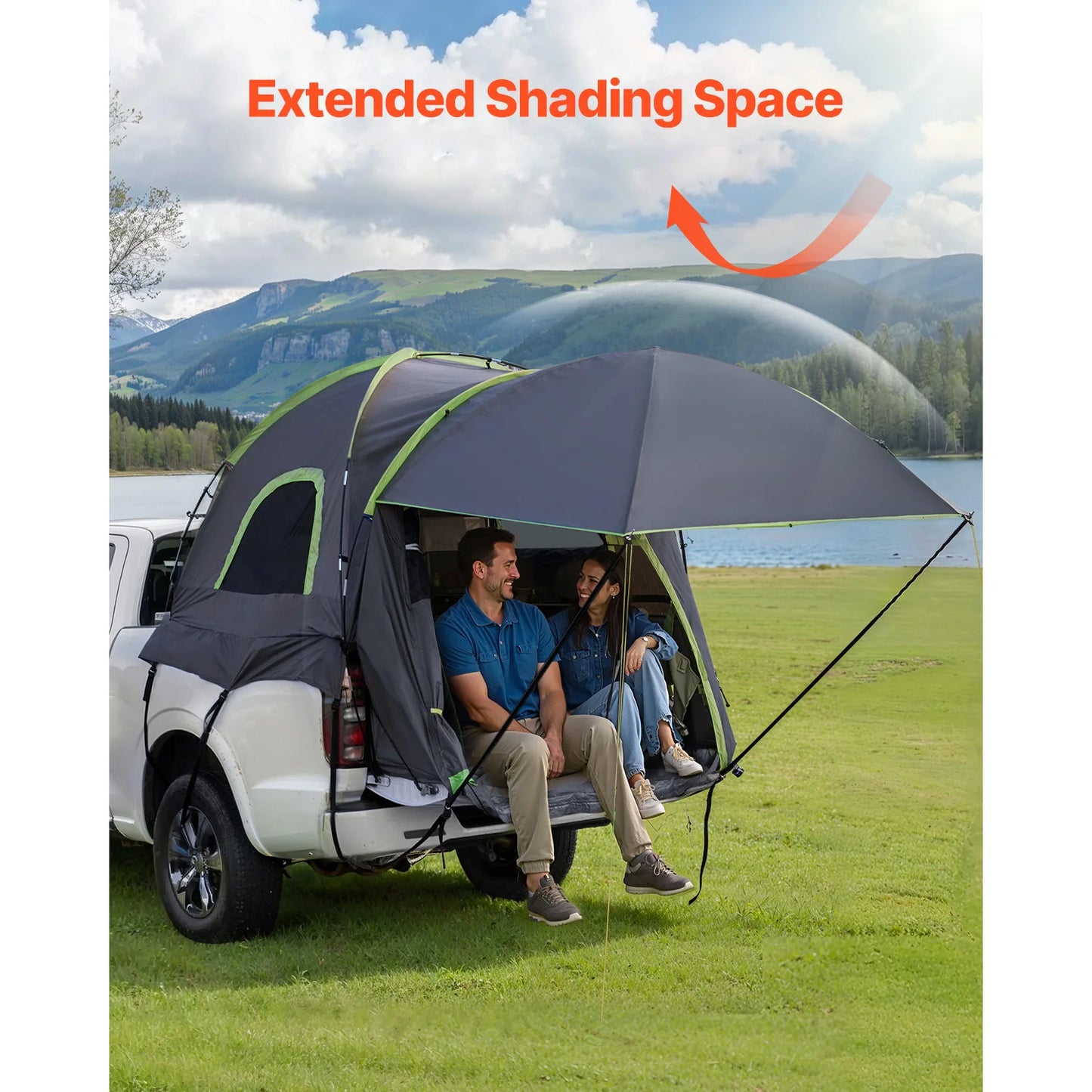 SucceBuy Pickup Truck Tent For Camping Waterproof PU2000 Two Person