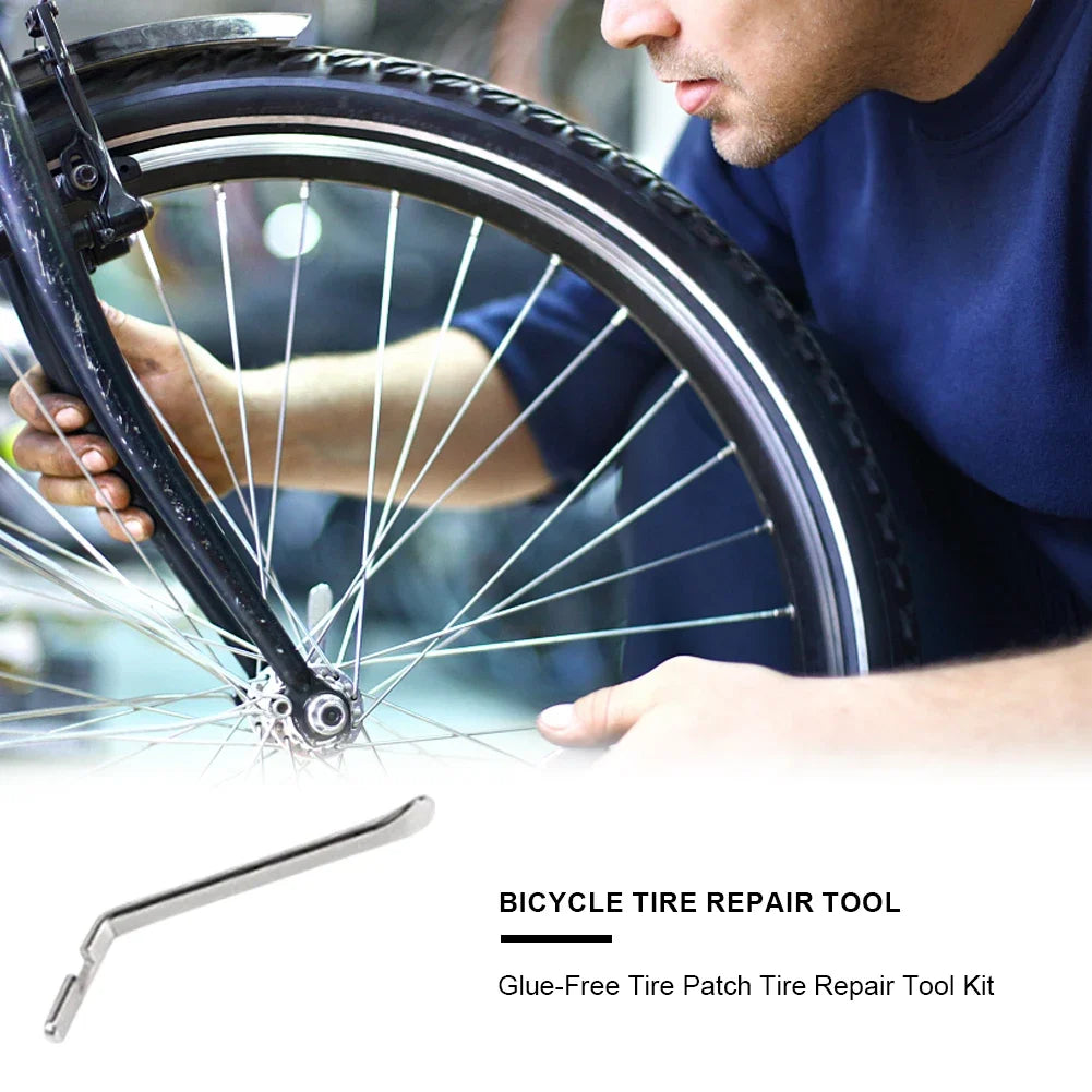 Bike Tire Repair Kit With Vulcanizing Glue Patches For Tubes