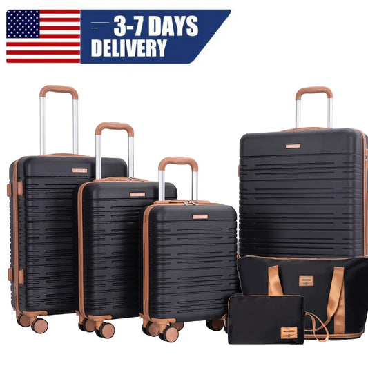 TRIPCOMP 6-Piece Luggage Set With Spinner Wheels And TSA Lock