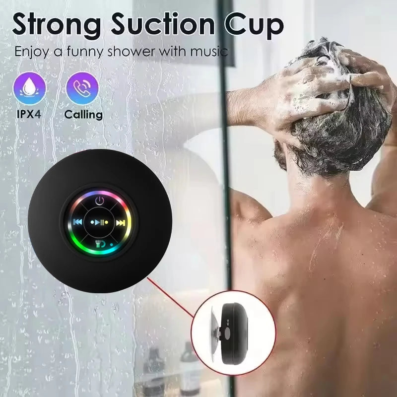 Outdoor Portable Bluetooth Speaker with LED Light IPX4 Waterproof