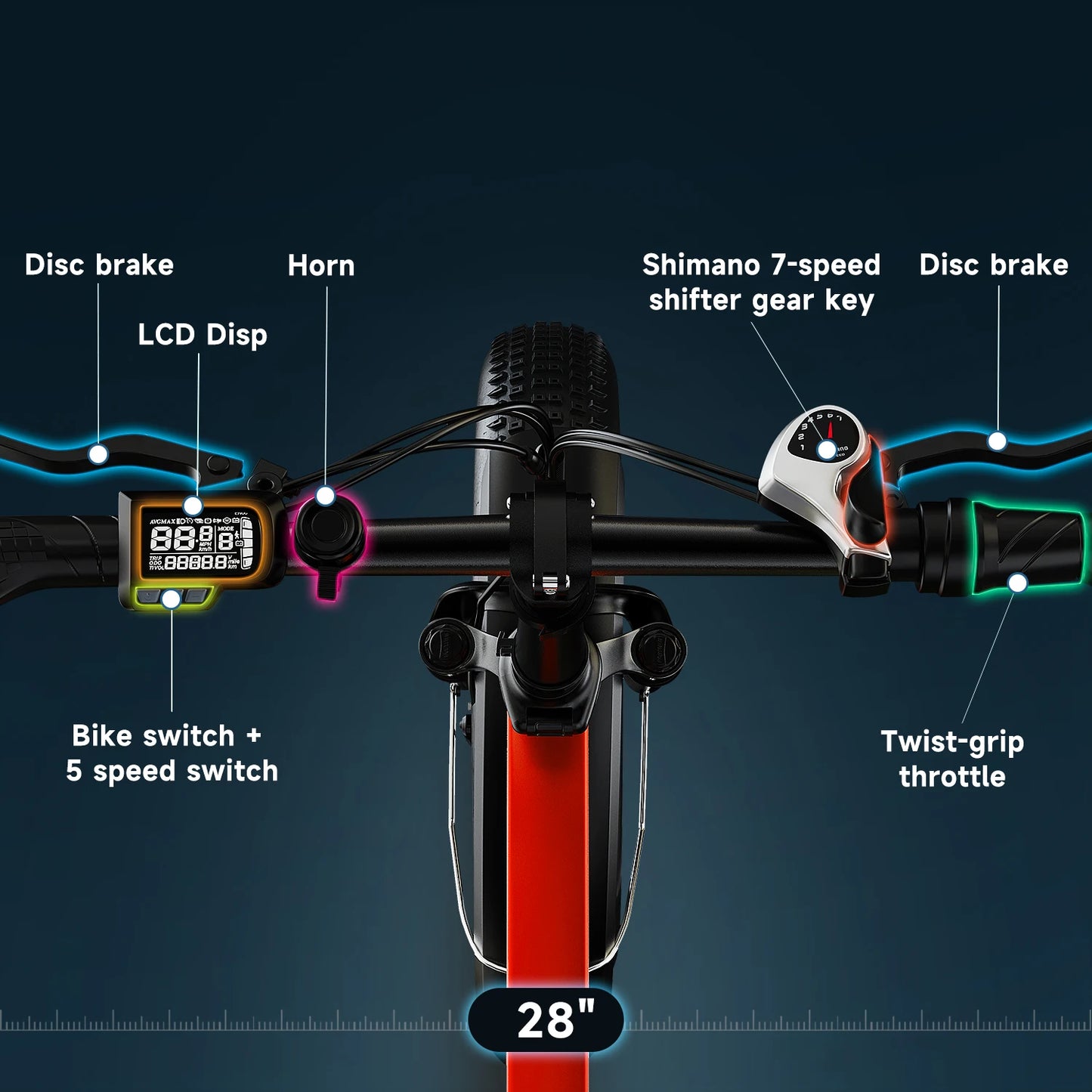 CYBERVELO Mars700 1000W Peak Electric Bike Removable Battery Foldable