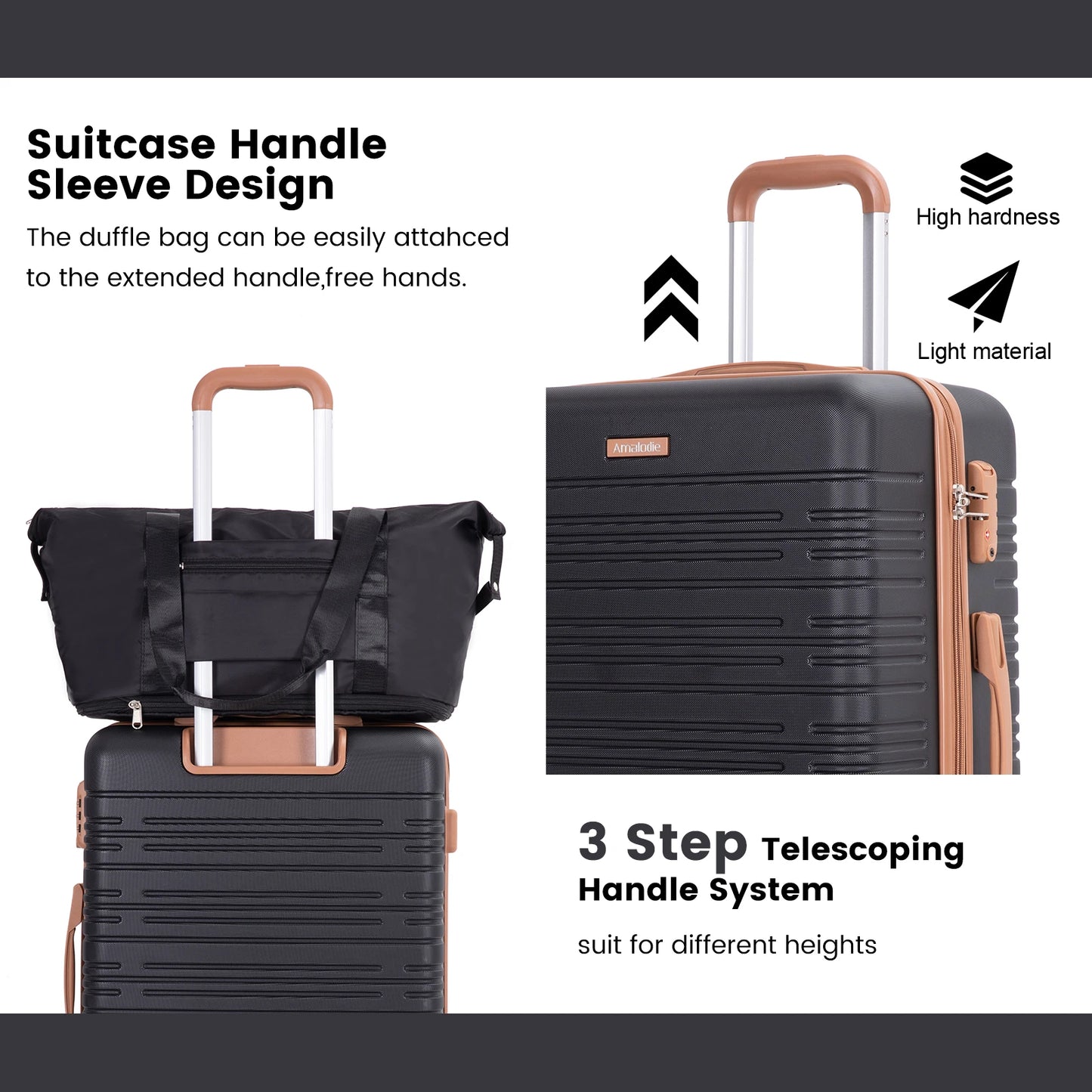 TRIPCOMP 6-Piece Luggage Set With Spinner Wheels And TSA Lock