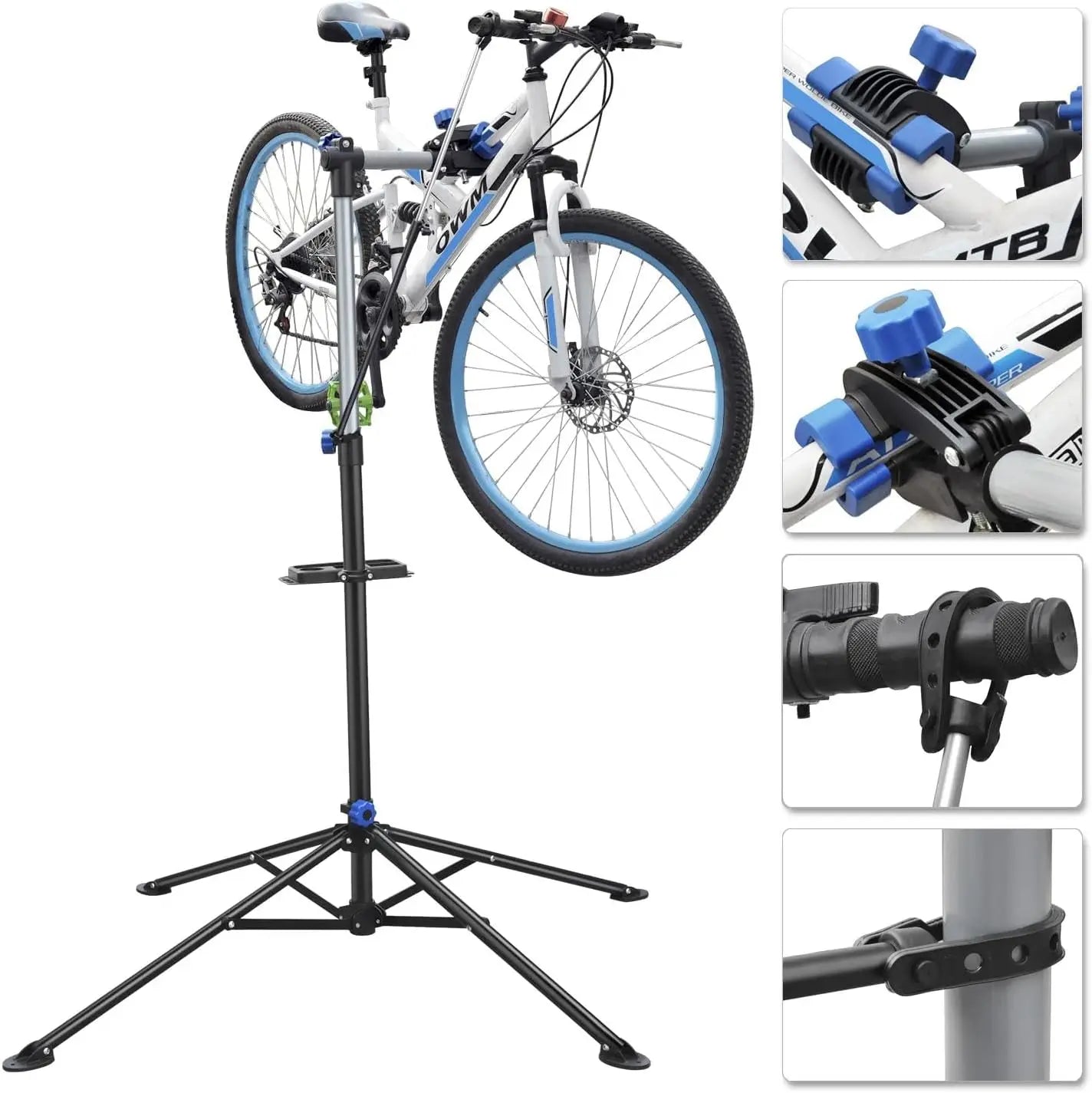 Bike Repair Stand Height Adjustable Bicycle Workshop Stand With Tray
