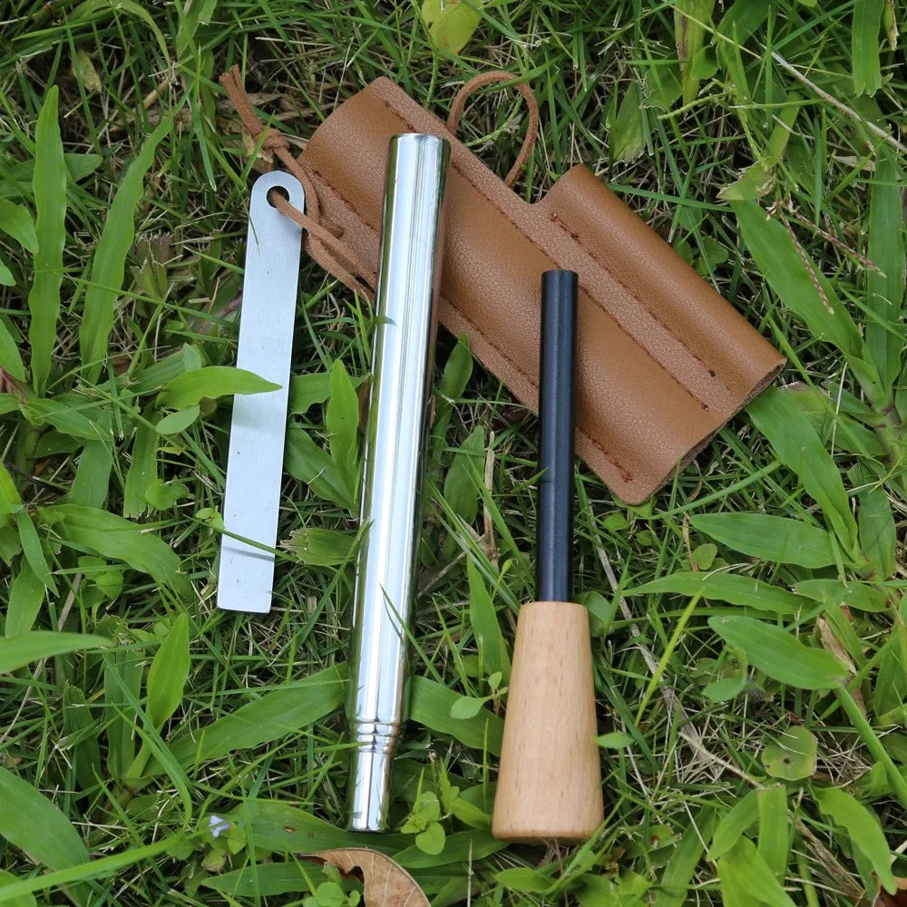 Iron Magnesium Survival Ignition Kit With Rod And Igniter For Camping