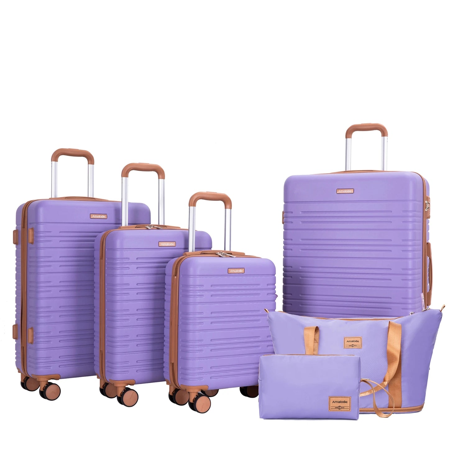 TRIPCOMP 6-Piece Luggage Set With Spinner Wheels And TSA Lock