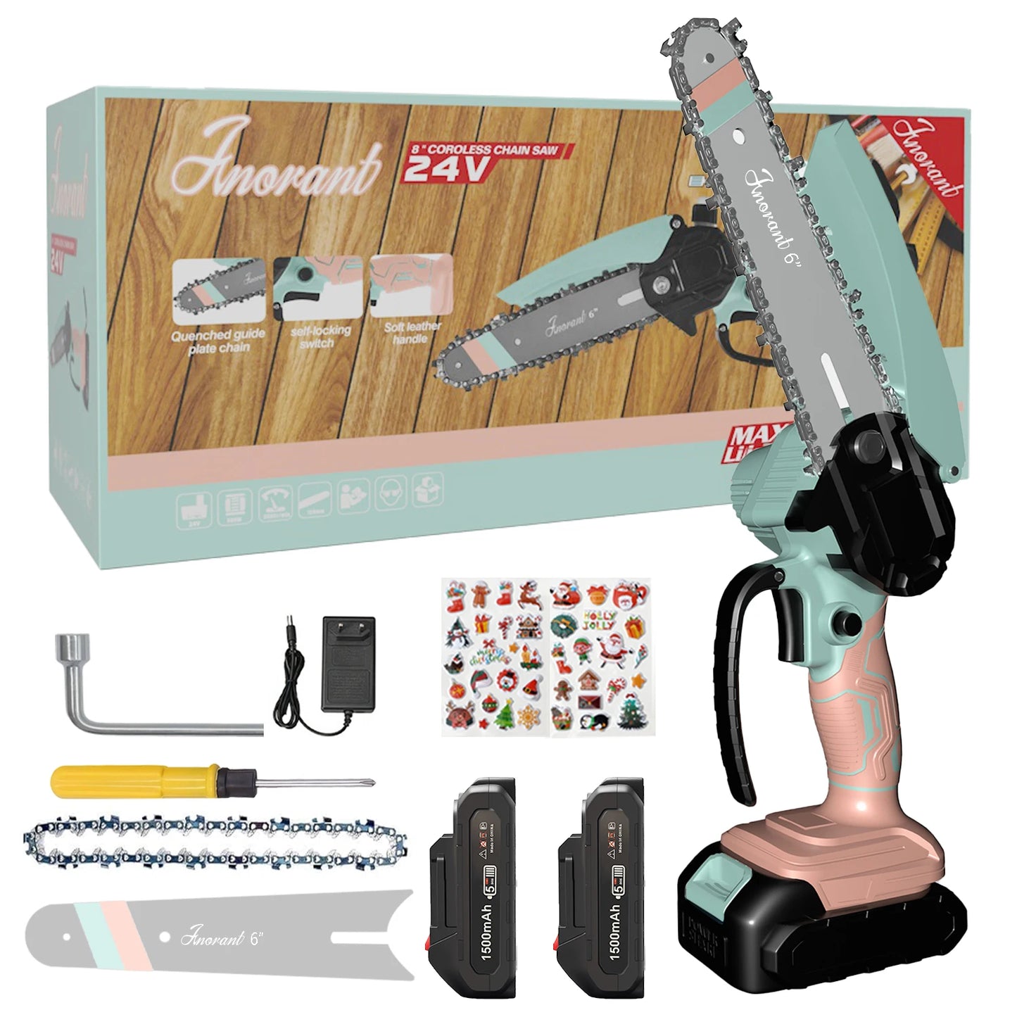 Portable Mini Cordless Chainsaw With Dual Batteries