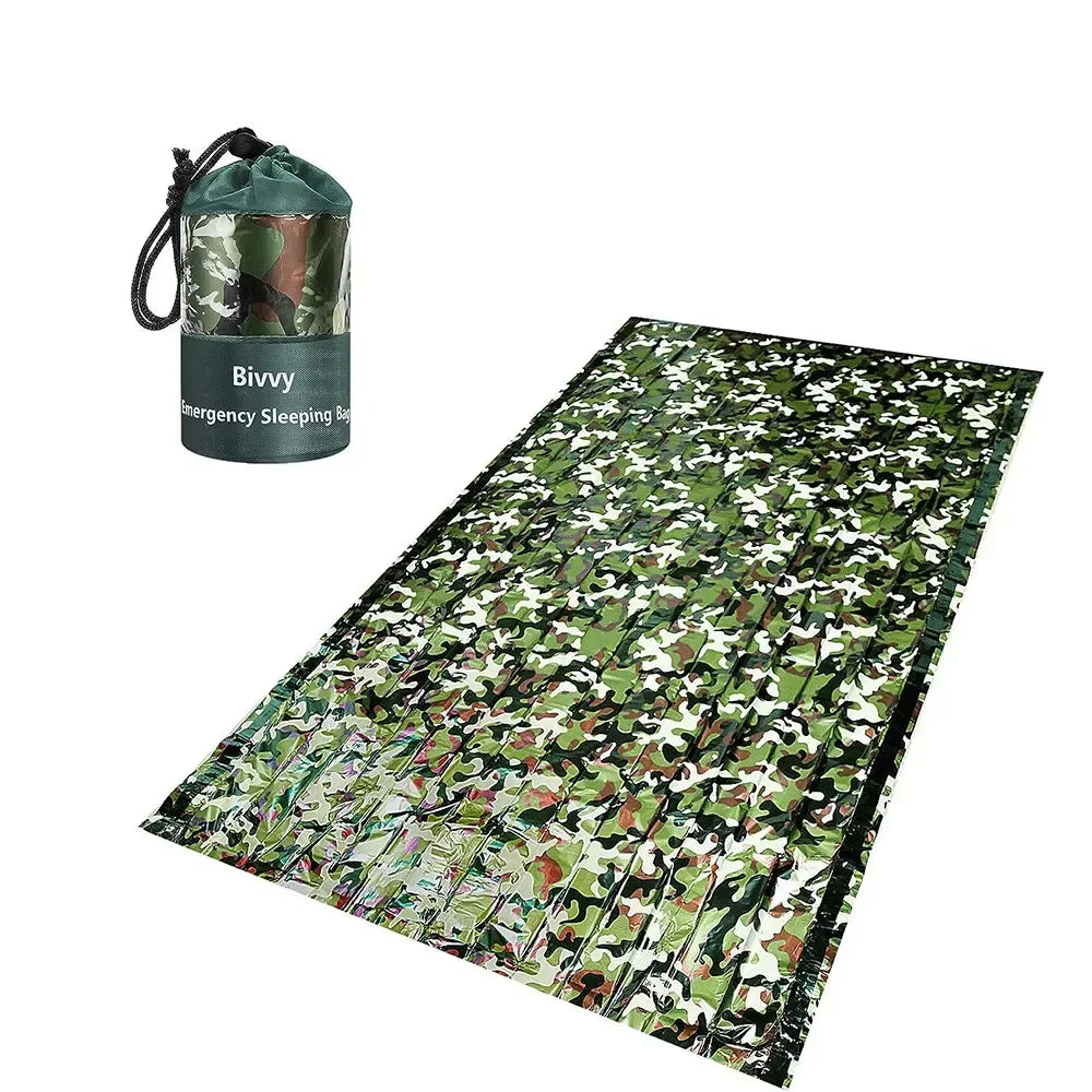 Camouflage Waterproof Emergency Sleeping Bag For Outdoor Survival