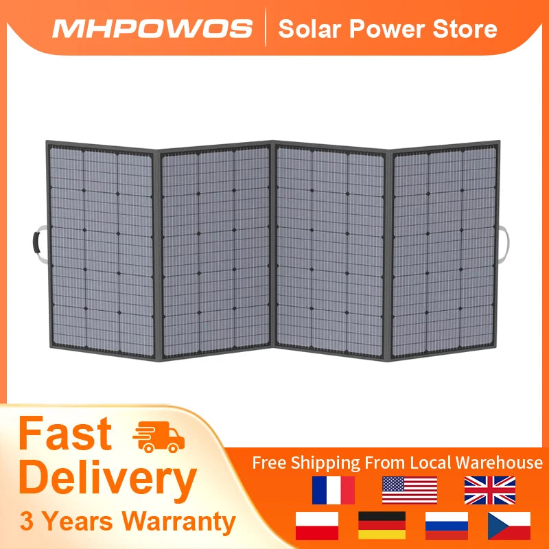 MHPOWOS 400W Portable Foldable Solar Charger for Off Grid Use