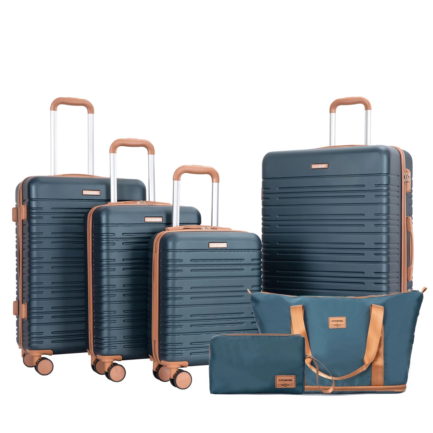 TRIPCOMP 6-Piece Luggage Set With Spinner Wheels And TSA Lock