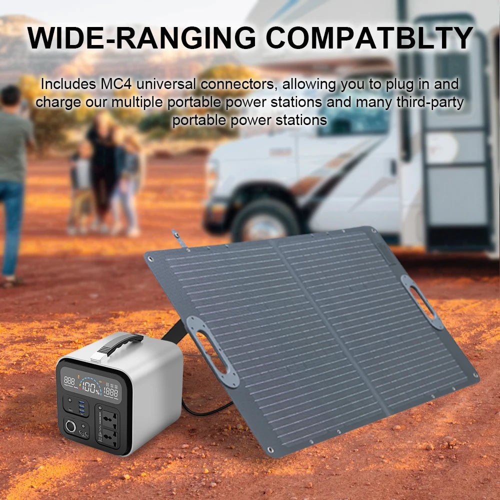 CTOLITY 100W Solar Panel Camping Kit With MPPT Controller Waterproof