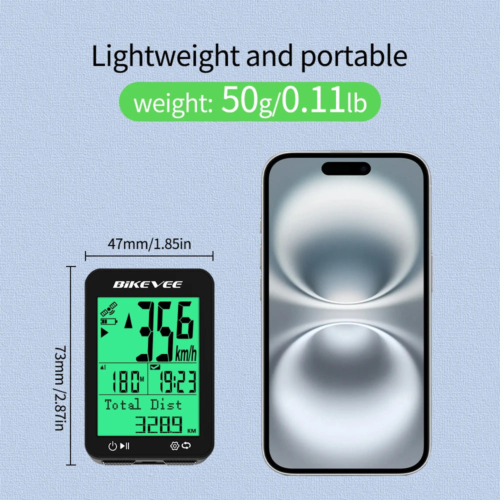 Bikevee Multi Language Wireless Bike GPS Cycling Computer With Backlight