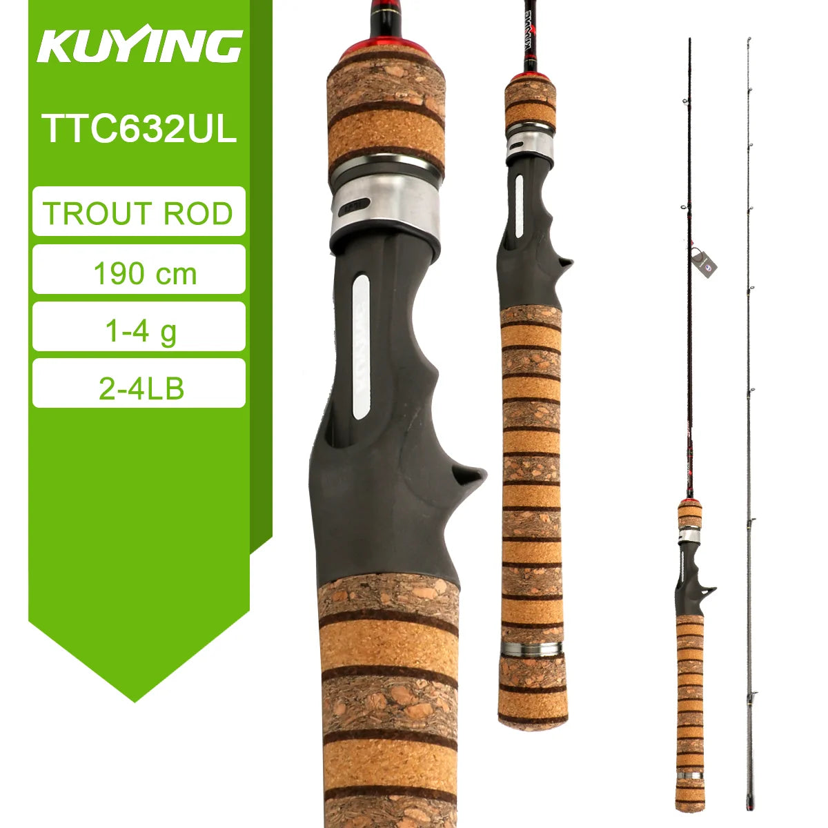 KUYING TETON Spinning Casting Rod For Fishing Lure BFS Pole
