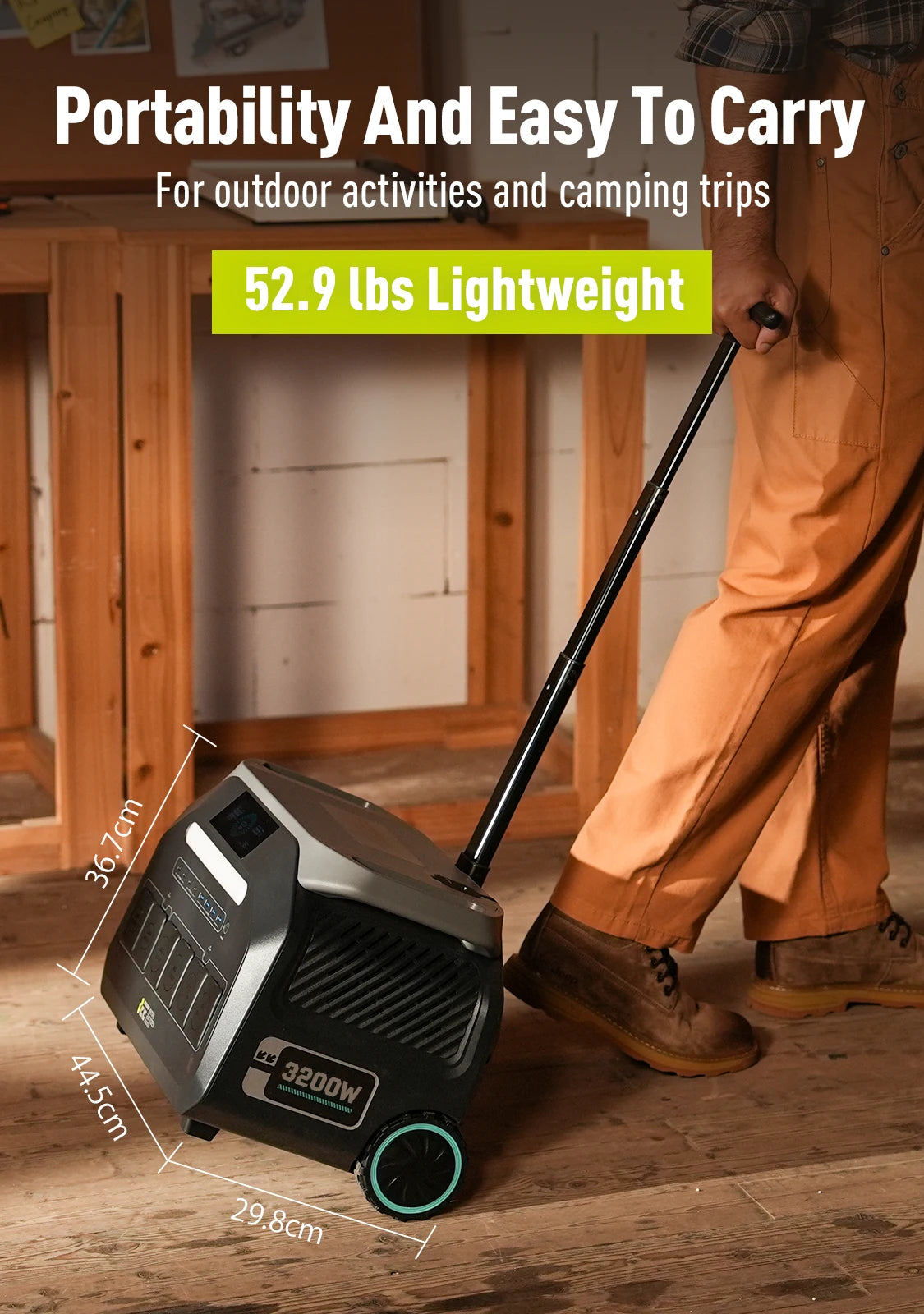 IEE 3200W Portable Power Station P3200 Solar Generator 2048Wh