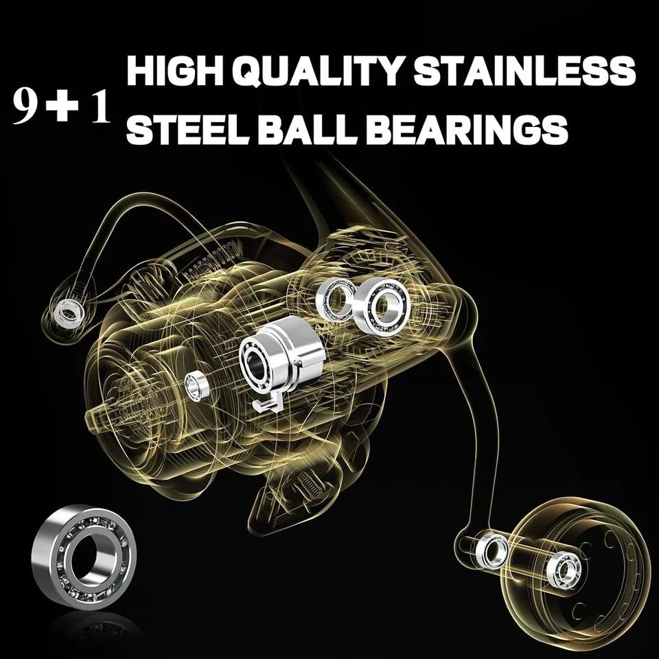 Spinning Reel 9 Plus 1 Bearings Carbon Fiber Ultralight Saltwater