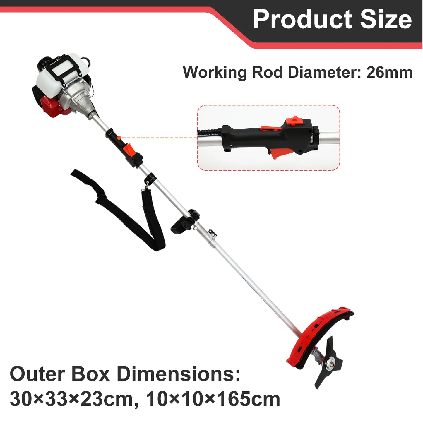 Gas Weed Eater 31cc 4 Stroke Trimmer With Straight Shaft