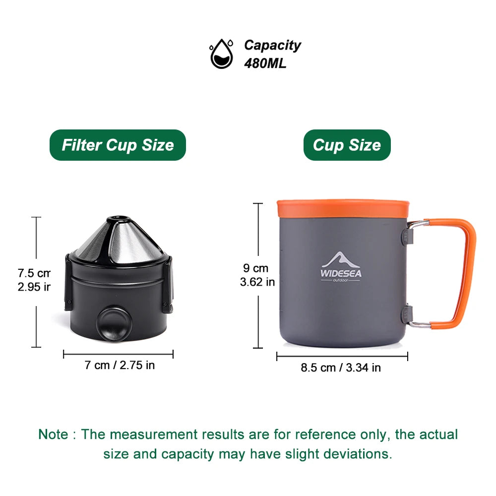 Widesea Outdoor Camping Cookware Set With Pots Kettle Cups