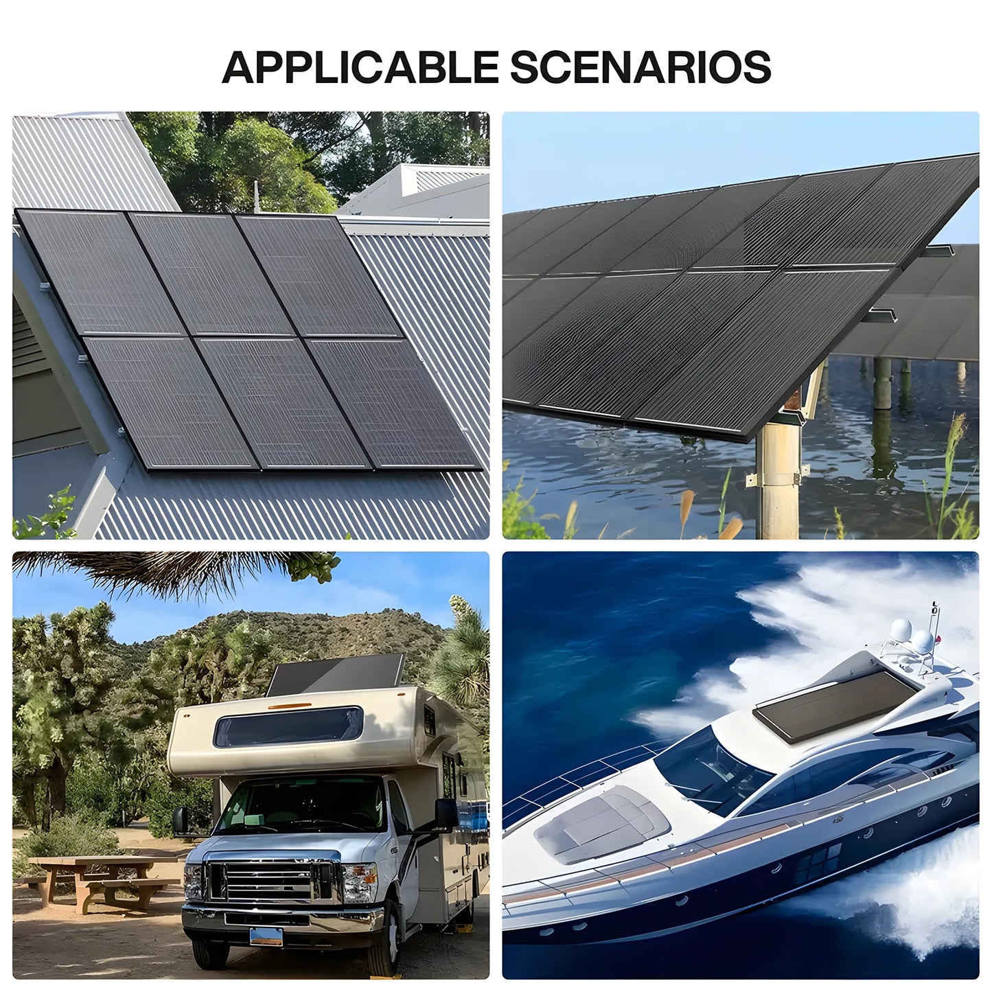 Rvpozwer 400 Watt 200 Watt 100 Watt N Type Mono Solar Panel 18BB Off Grid