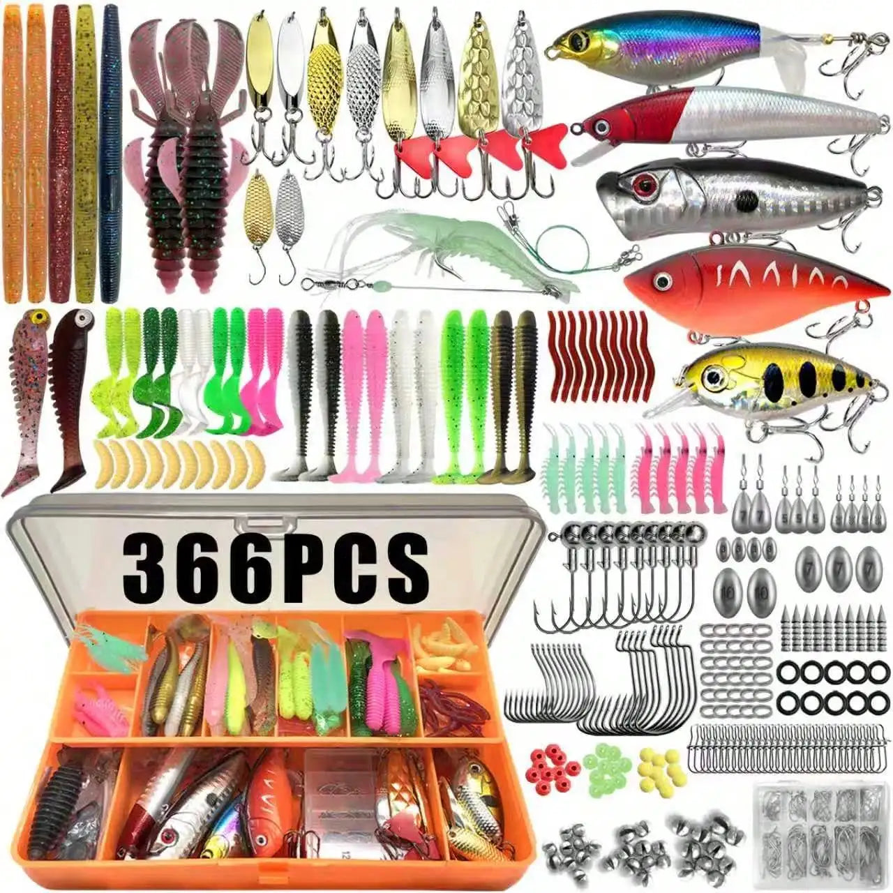 Multi Bait Fishing Tackle Set For Trout Perch Bass