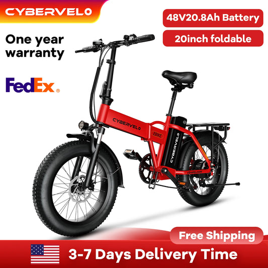 CYBERVELO Mars700 1000W Peak Electric Bike Removable Battery Foldable