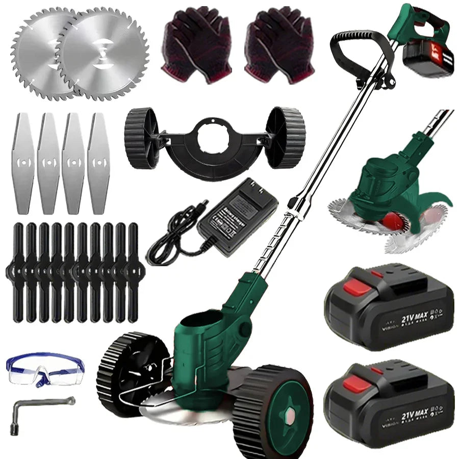 Cordless Lawn Trimmer With Edger Mower And Brush Cutter For Garden