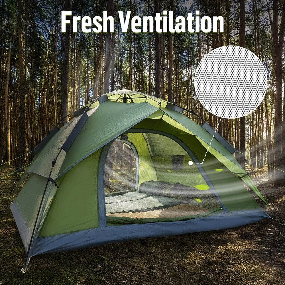 Night Cat Automatic Opening Beach Tent Rainproof Shelter with Rainfly