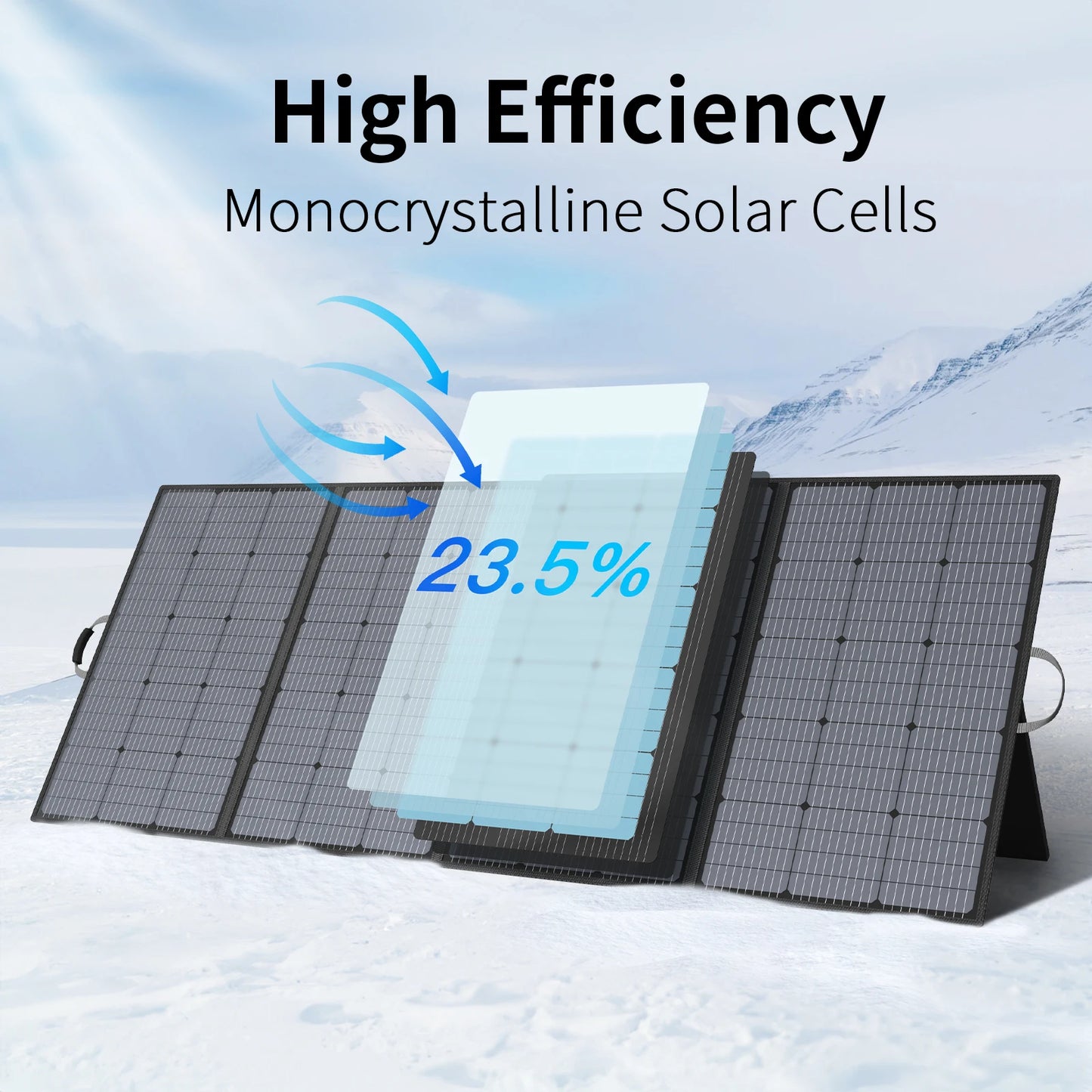 MHPOWOS 400W Portable Foldable Solar Charger for Off Grid Use