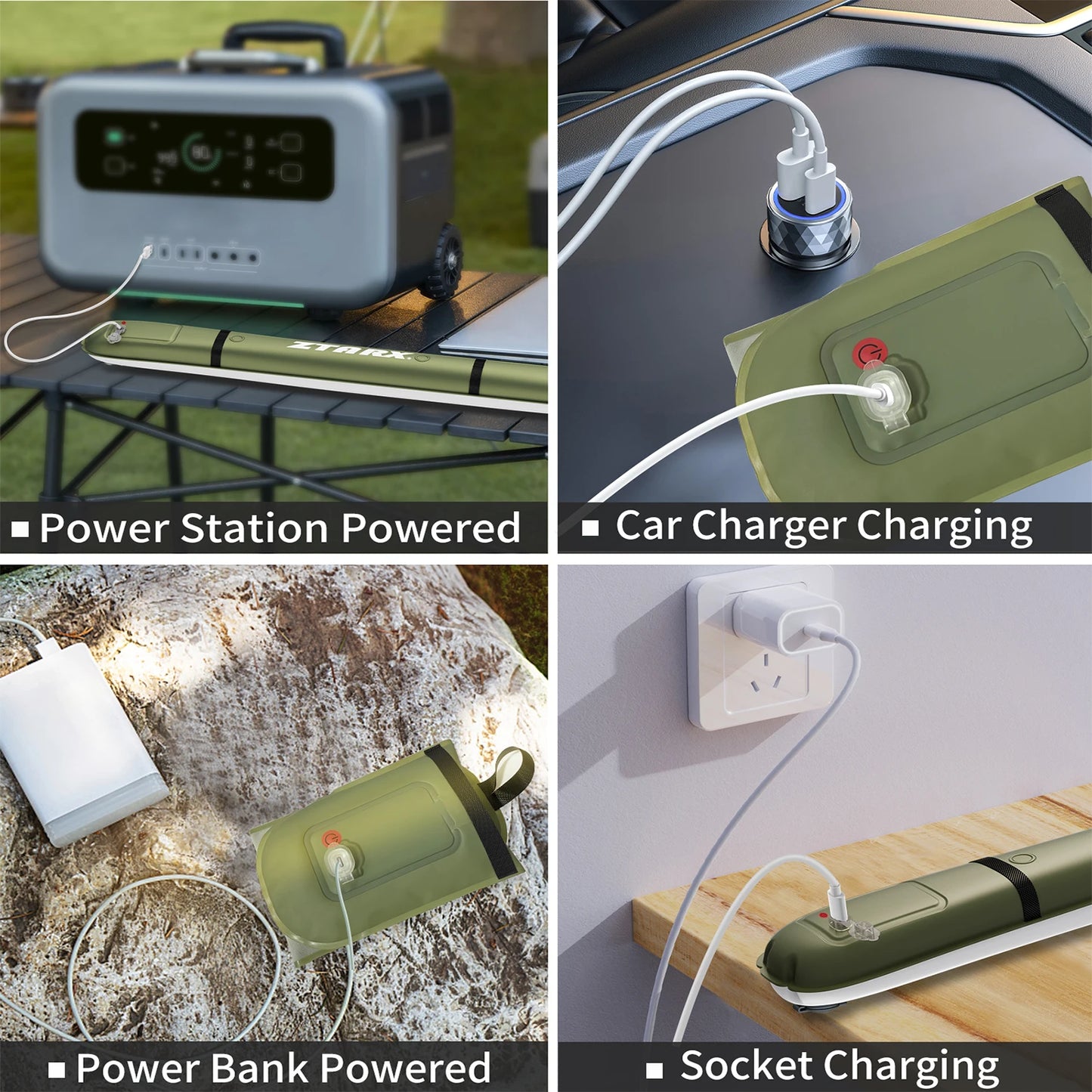 Rechargeable Portable Camping Light Waterproof 2000 mAh Spotlight