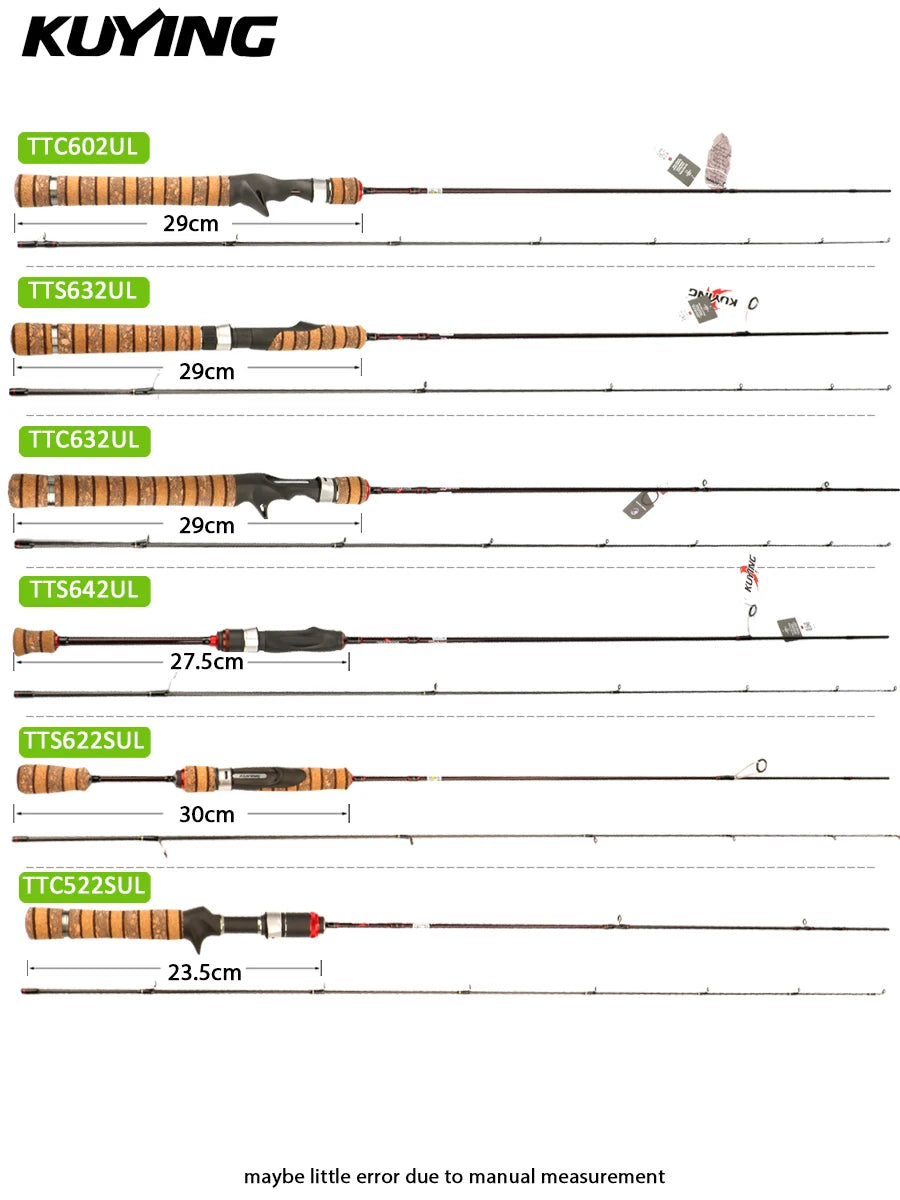 KUYING TETON Spinning Casting Rod For Fishing Lure BFS Pole