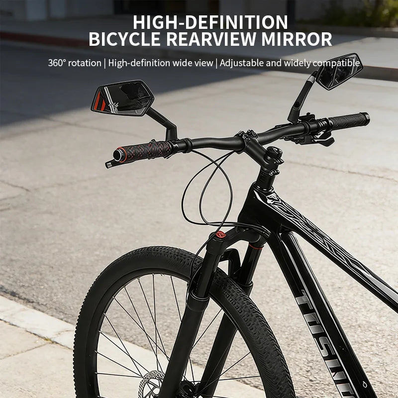 TOSUOD Bicycle Rearview Mirror 360 Rotatable Telescopic For Mountain Bike