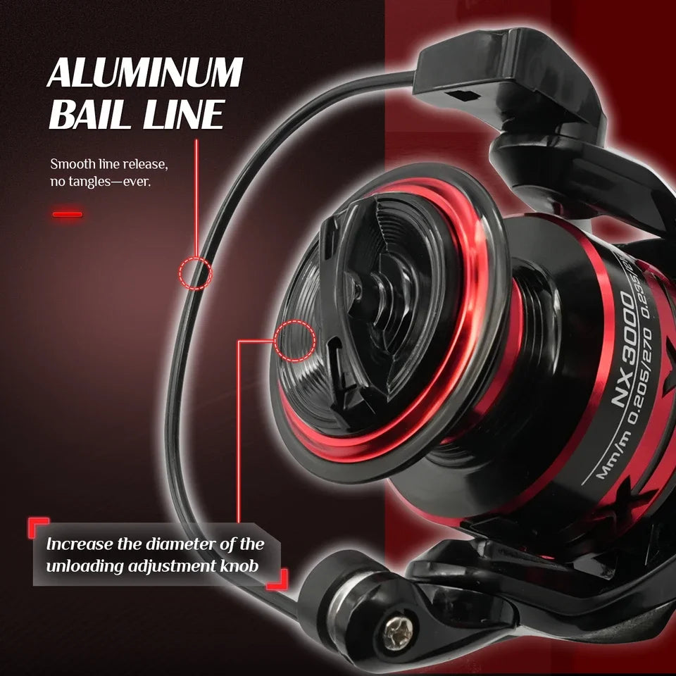 Spinning Fishing Reel For Saltwater Freshwater Interchangeable Left Right