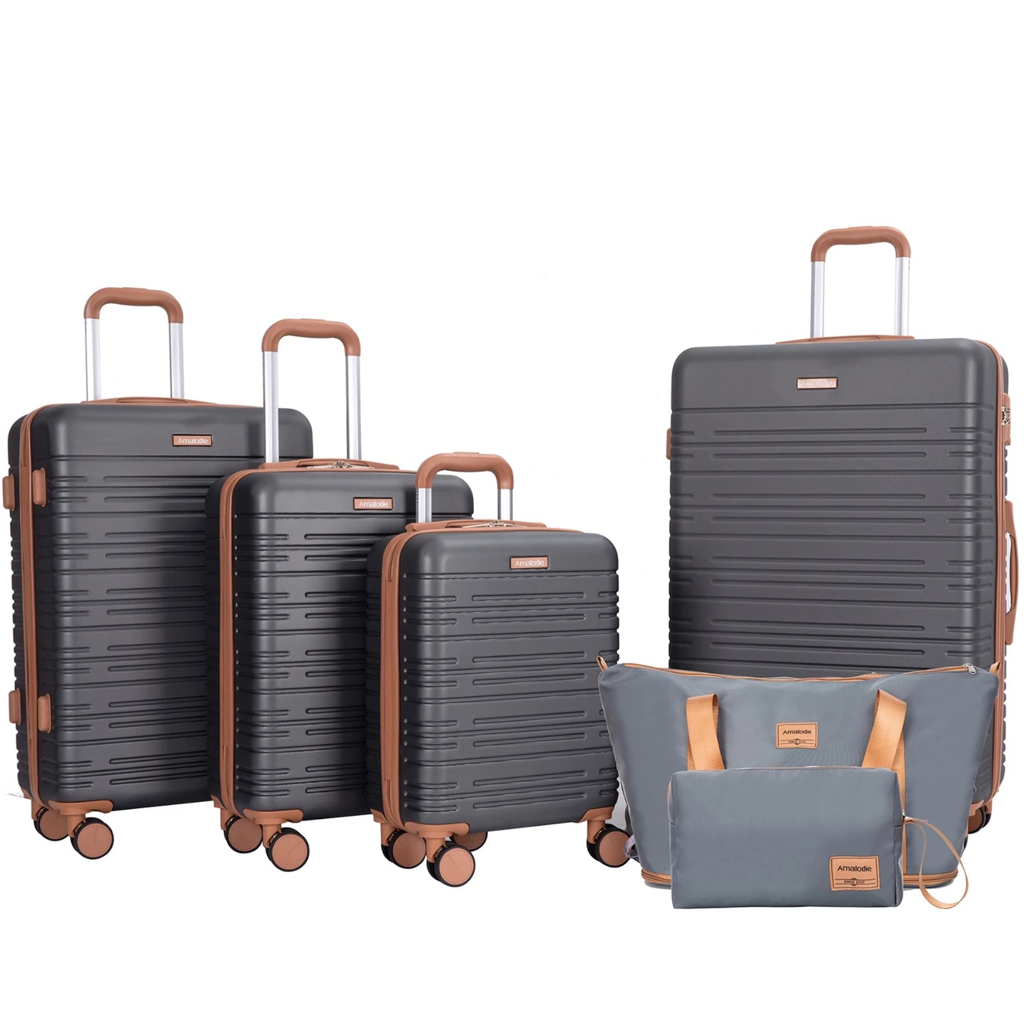 TRIPCOMP 6-Piece Luggage Set With Spinner Wheels And TSA Lock