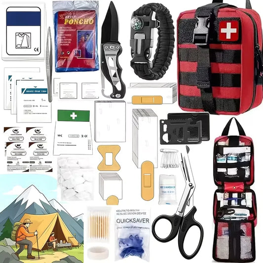 Multi-Functional Tool Backpack Survival Kit With MOLLE Pouches