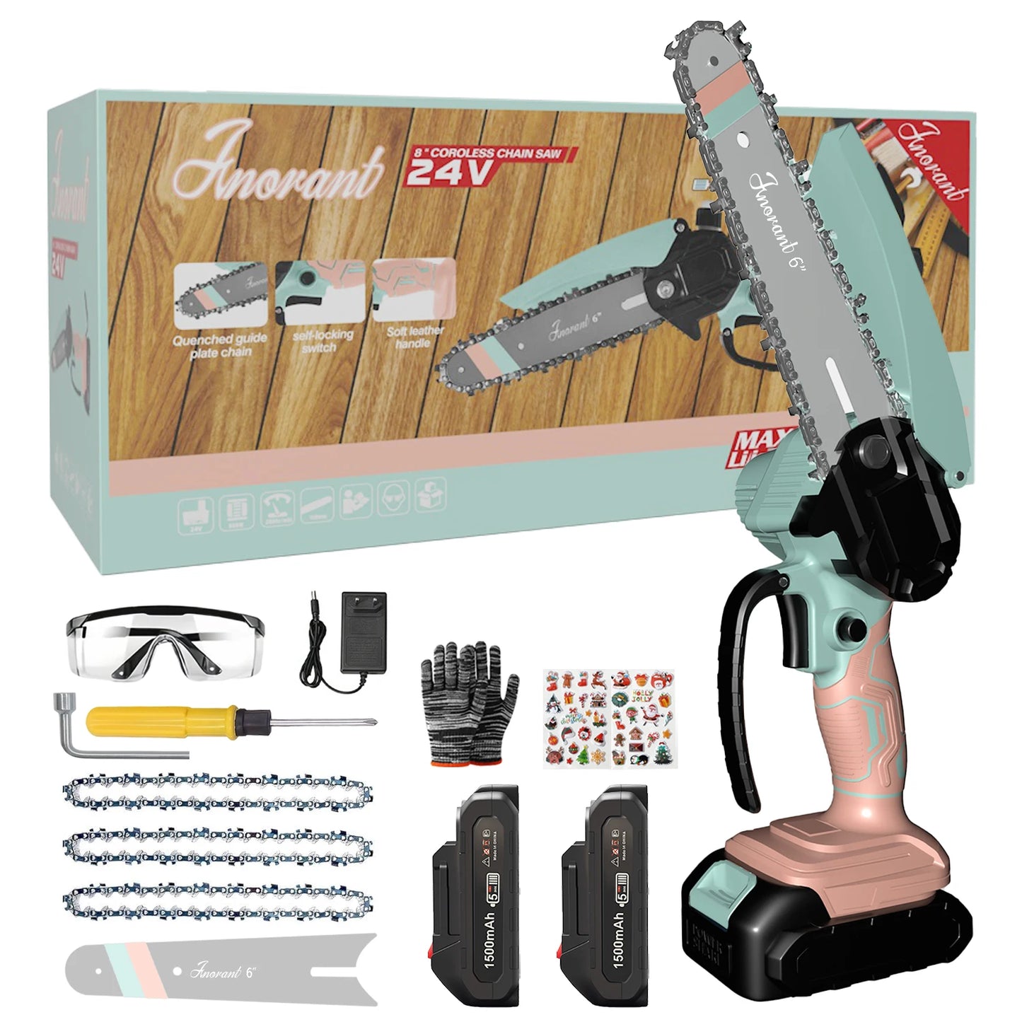 Portable Mini Cordless Chainsaw With Dual Batteries