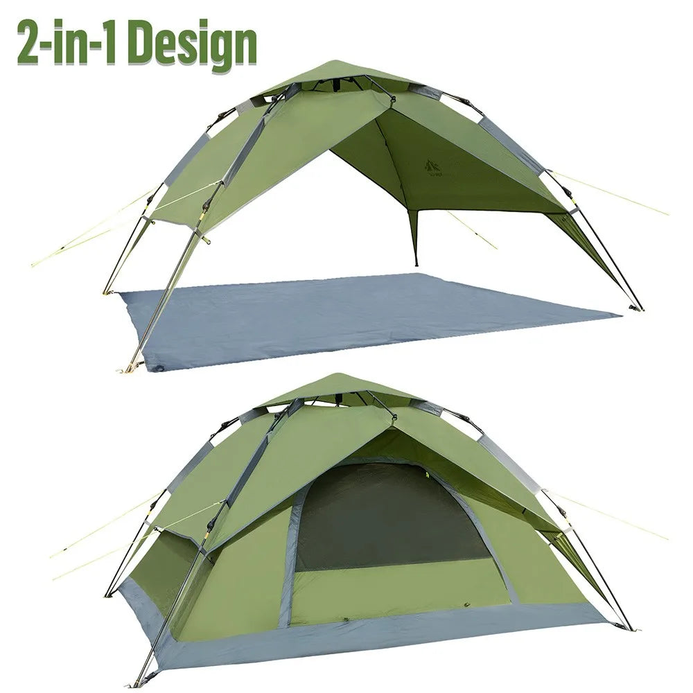Night Cat Automatic Opening Beach Tent Rainproof Shelter with Rainfly