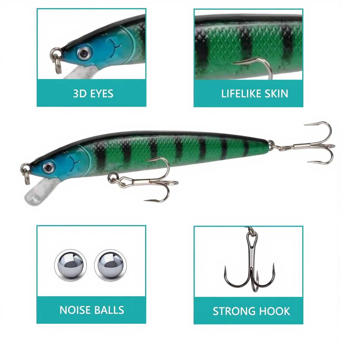 Minnow Hard Lures Set for Freshwater and Saltwater Fishing