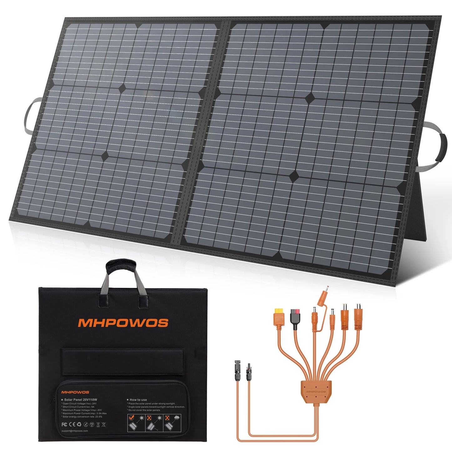 MHPOWOS 400W Portable Foldable Solar Charger for Off Grid Use