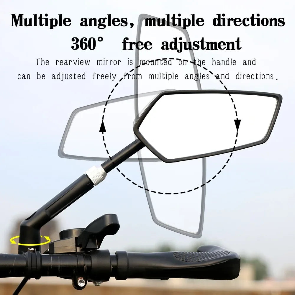 TOSUOD Bicycle Rearview Mirror 360 Rotatable Telescopic For Mountain Bike