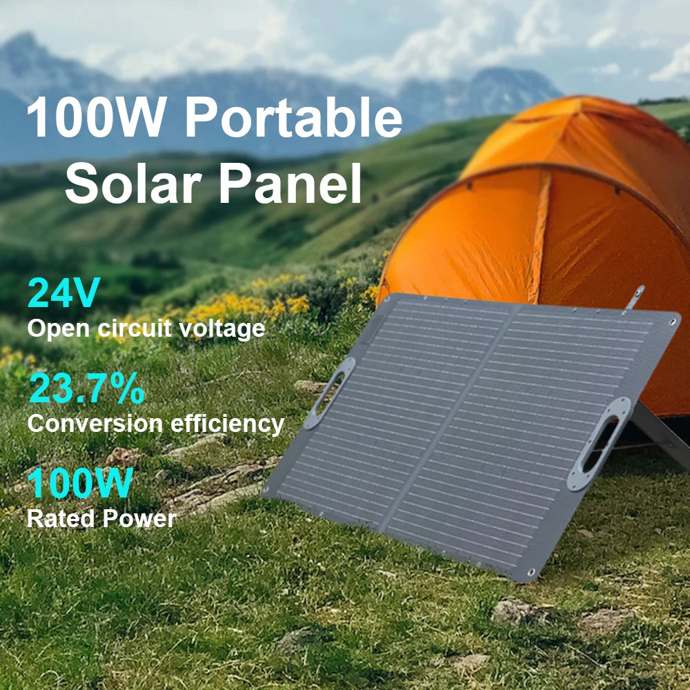 CTOLITY 100W Solar Panel Camping Kit With MPPT Controller Waterproof