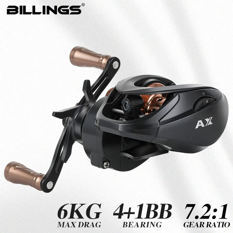 Billings 156G Baitcasting Reel Lightweight 7.2to1 High Speed Gear
