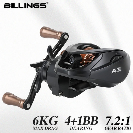 Billings 156G Baitcasting Reel Lightweight 7.2to1 High Speed Gear