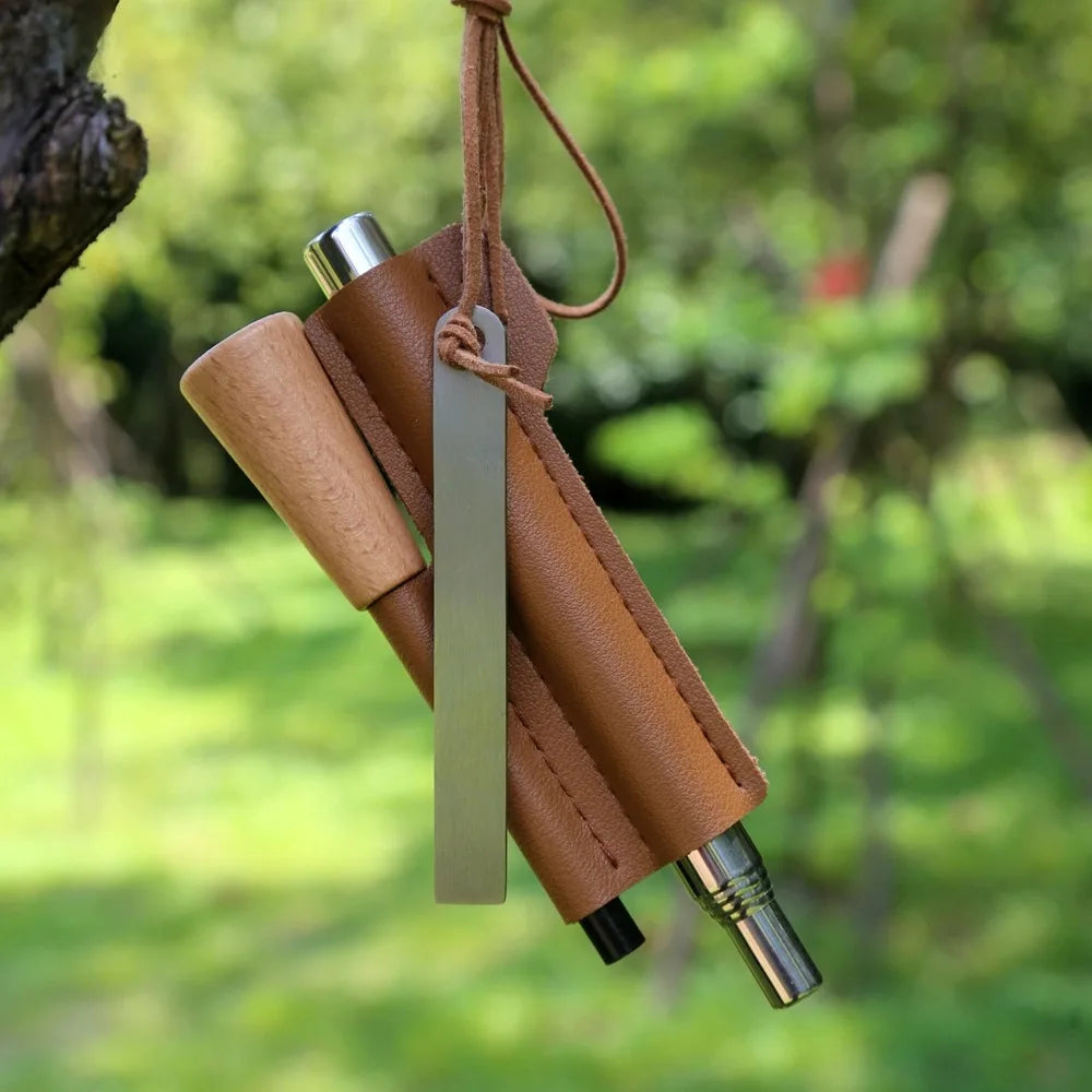 Iron Magnesium Survival Ignition Kit With Rod And Igniter For Camping