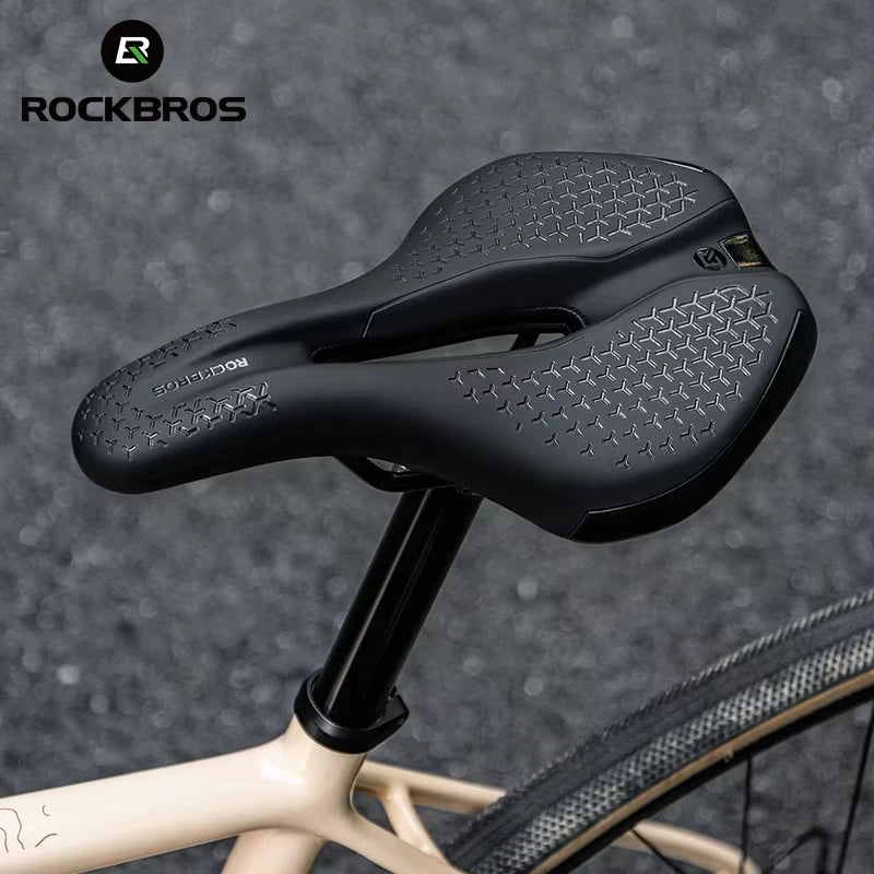 Rockbros Cycling Saddle Hollow Breathable Shockproof PU Leather