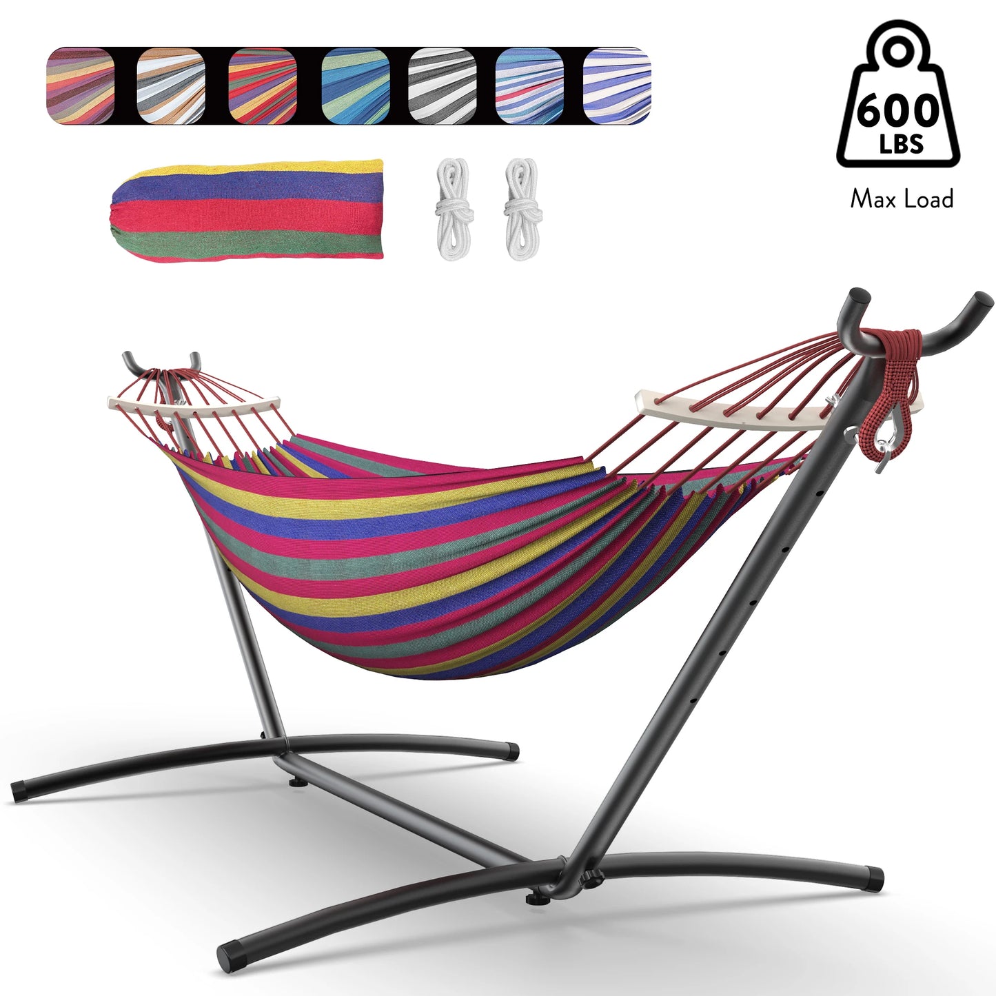GYROOR Adjustable Stand Hammock With Steel Frame And Storage Bag
