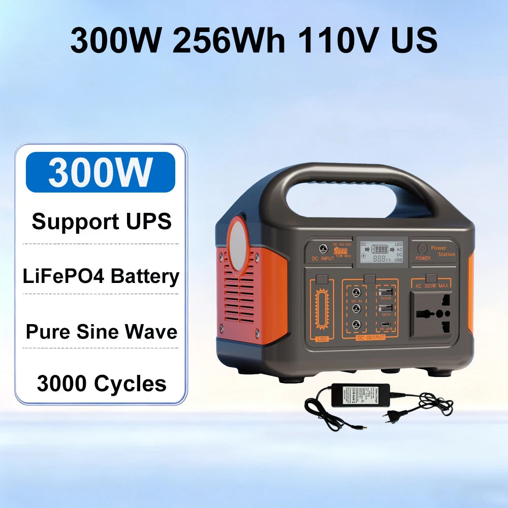 GaiaRay 500W Portable Power Station 460.8Wh LiFePO4 110V Solar Generator