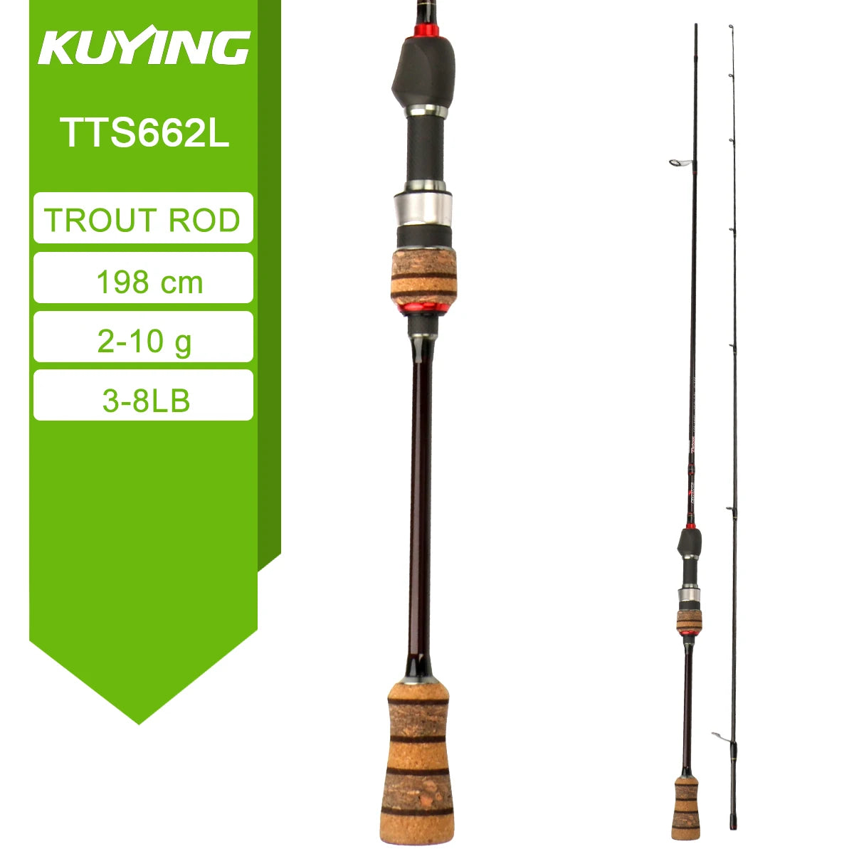 KUYING TETON Spinning Casting Rod For Fishing Lure BFS Pole