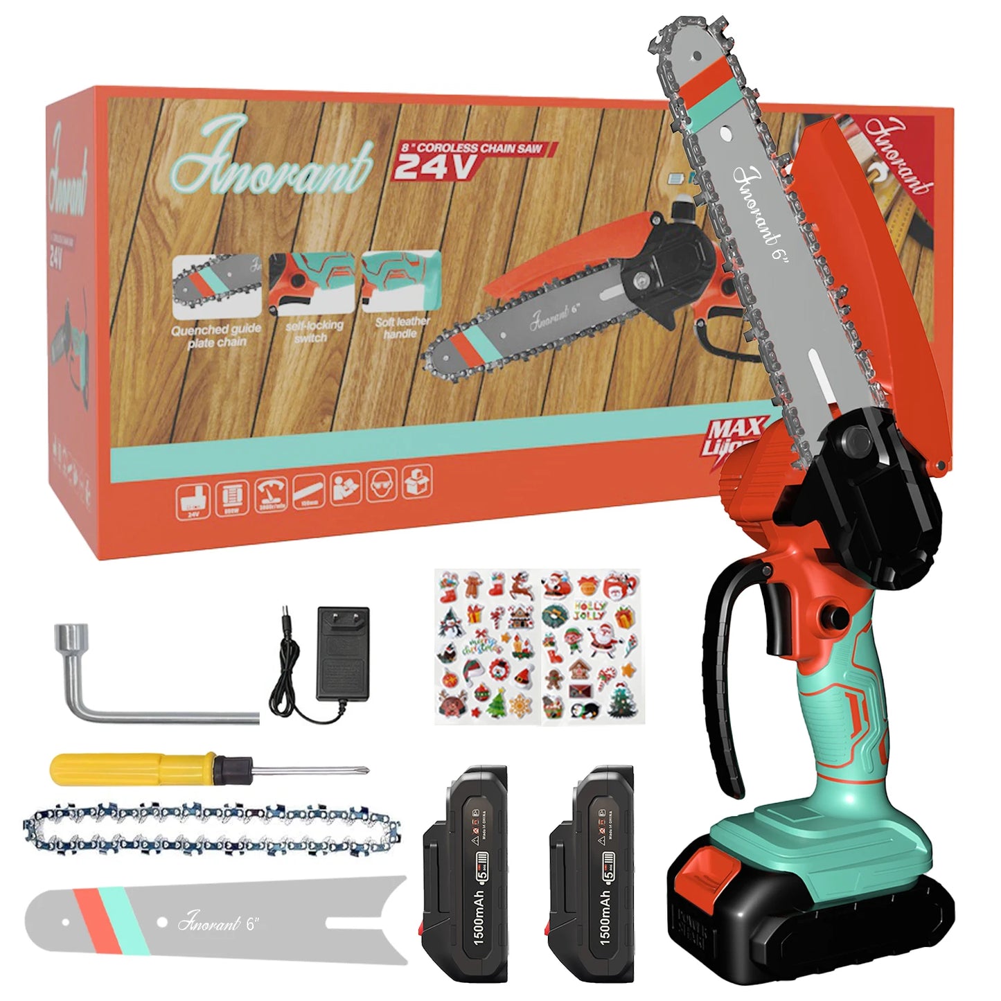 Portable Mini Cordless Chainsaw With Dual Batteries