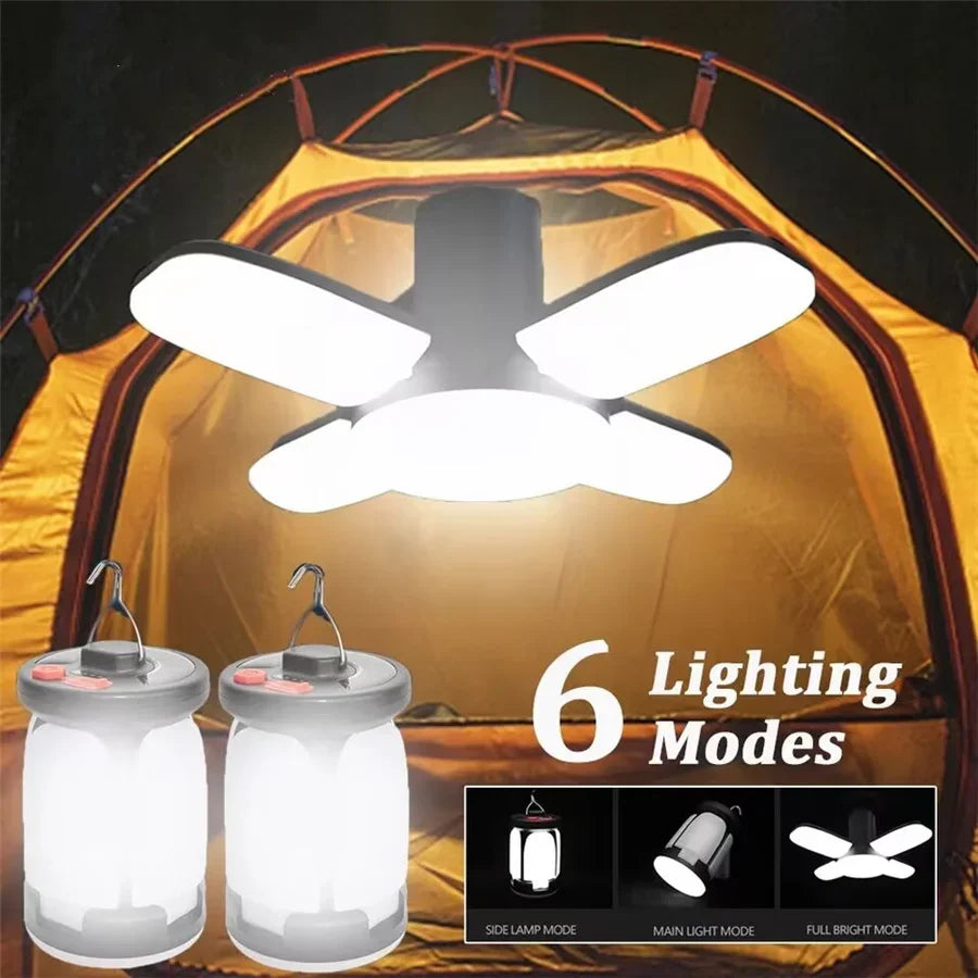 Newbirth Solar LED Camping Lantern 4500mAh 1000LM Foldable 6 Modes