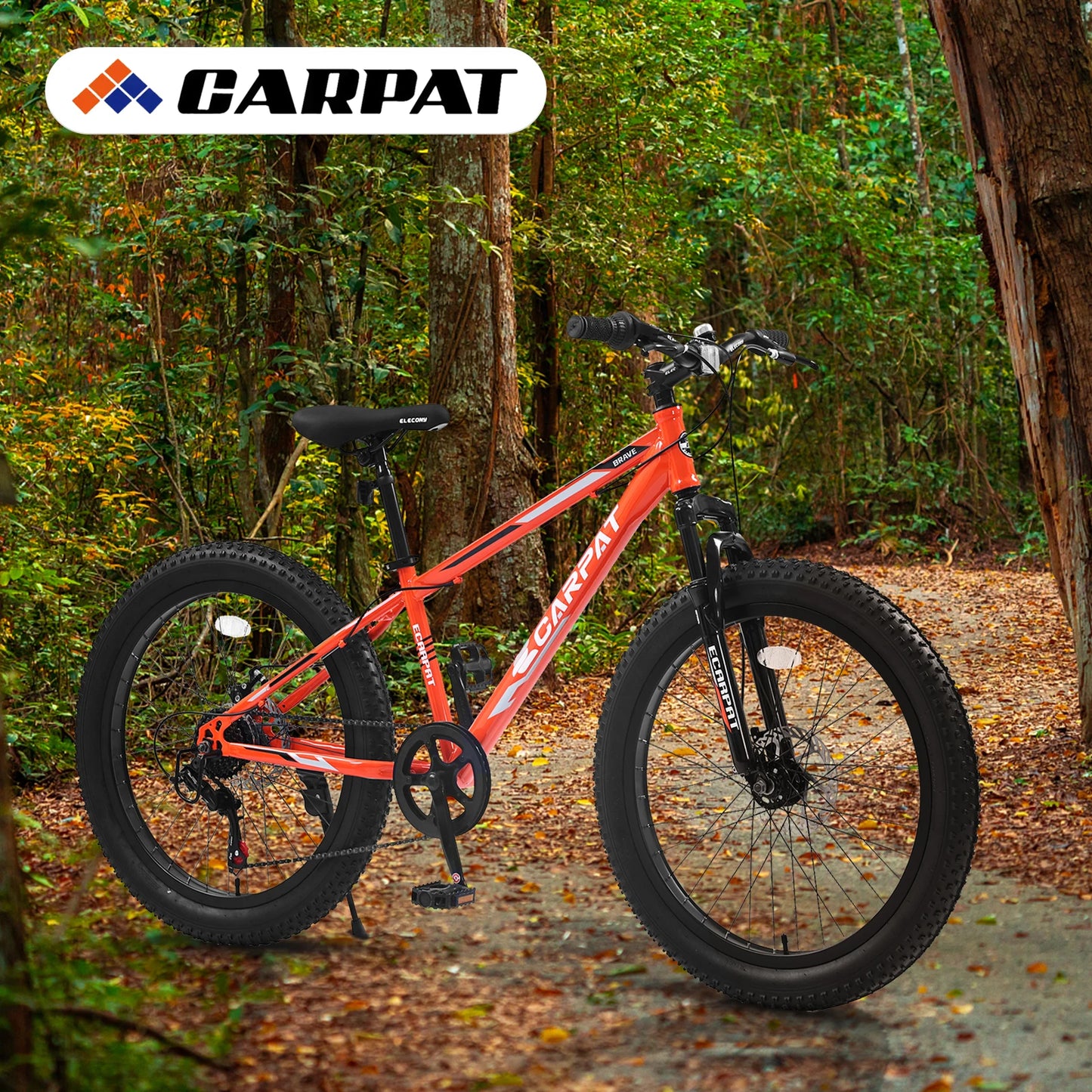 Ecarpat Fat Tire Mountain Bike With Front Suspension