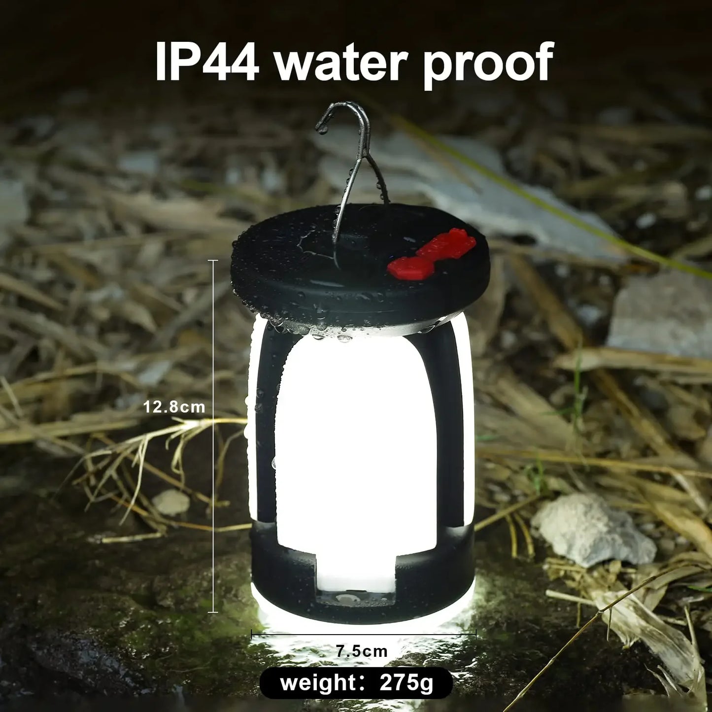 Newbirth Solar LED Camping Lantern 4500mAh 1000LM Foldable 6 Modes