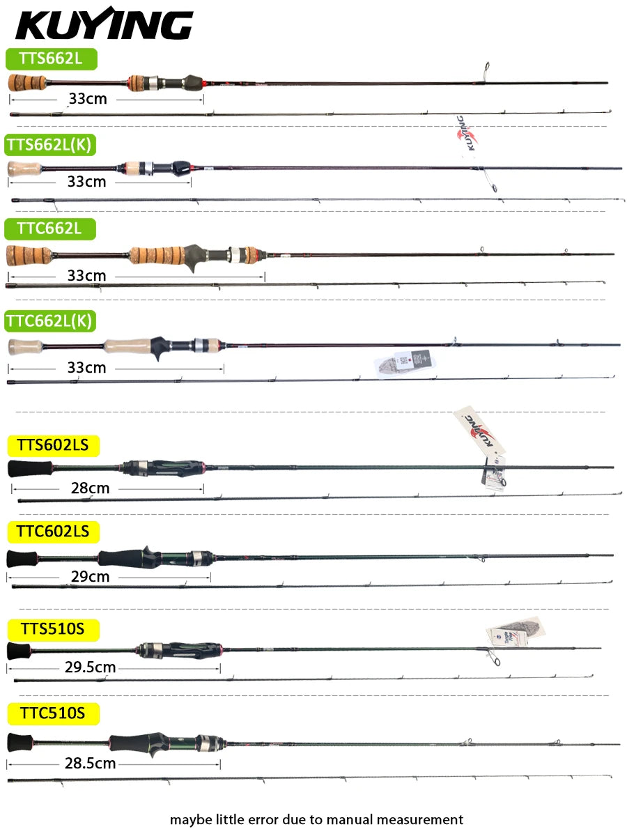 KUYING TETON Spinning Casting Rod For Fishing Lure BFS Pole